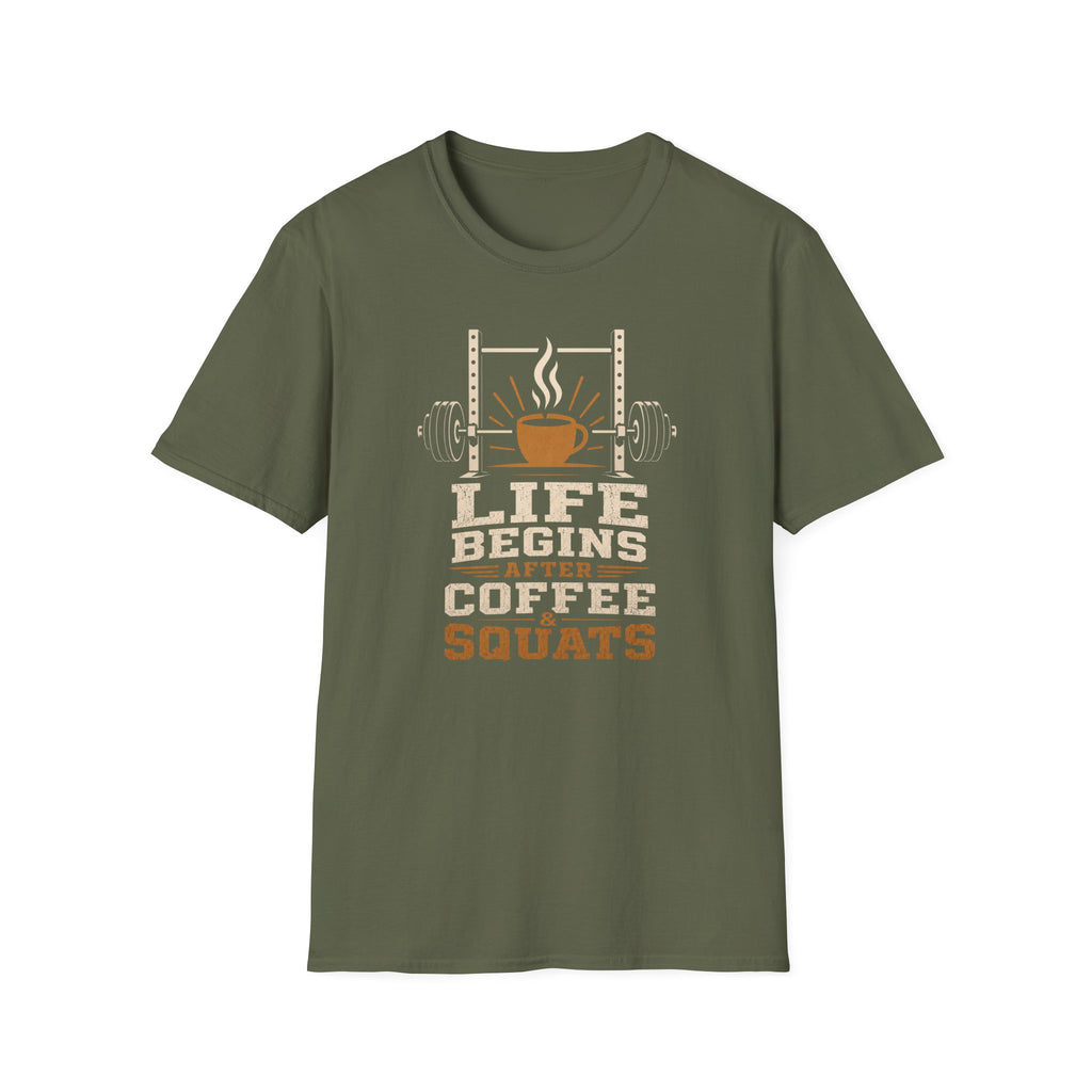 Life Begins After Coffee And Squats T-Shirt
