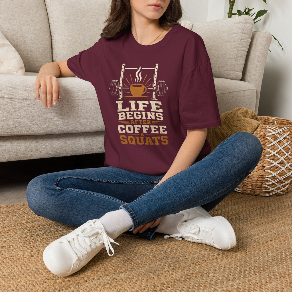 Life Begins After Coffee And Squats T-Shirt