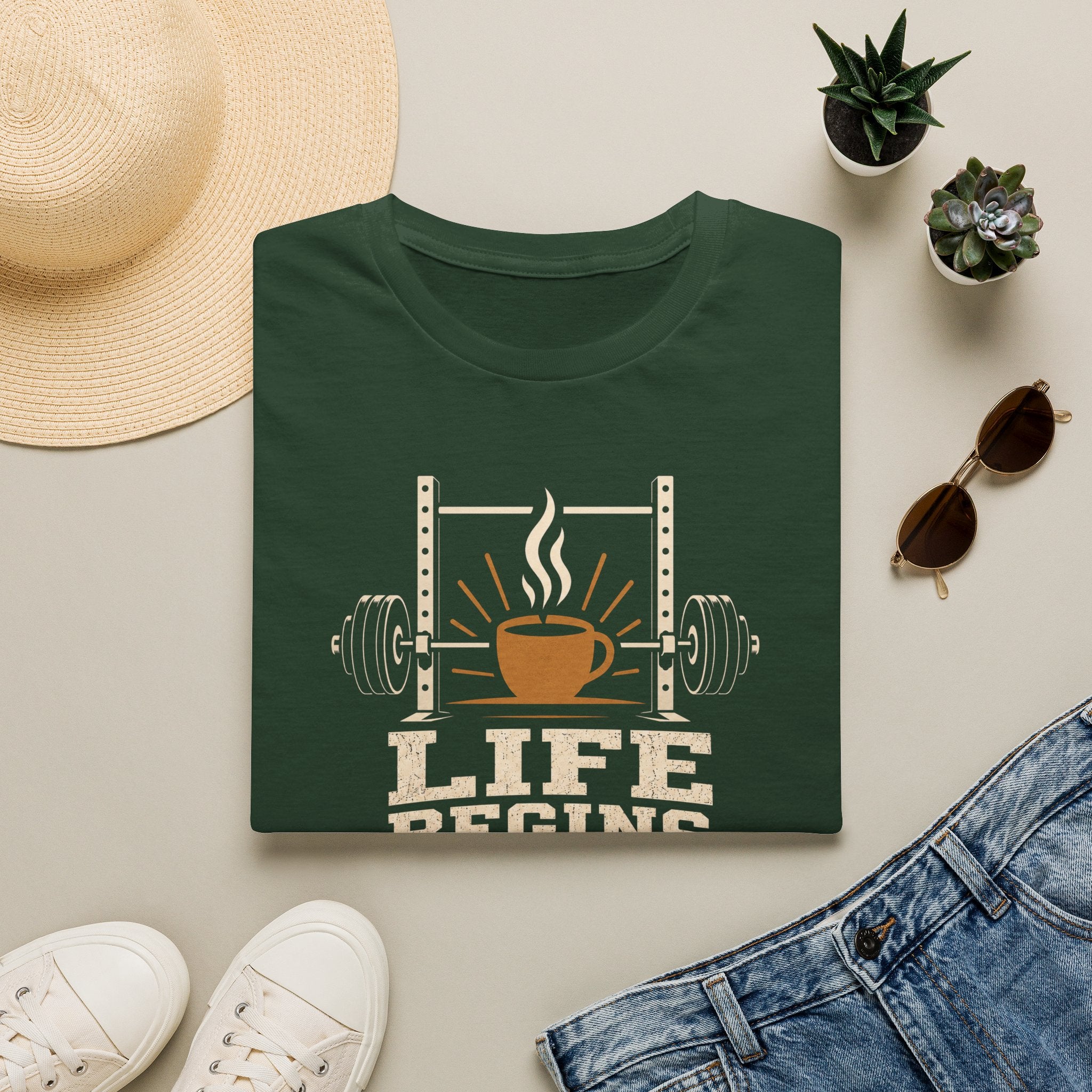 Life Begins After Coffee And Squats T-Shirt