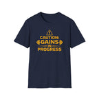 Caution Gains In Progress T-Shirt