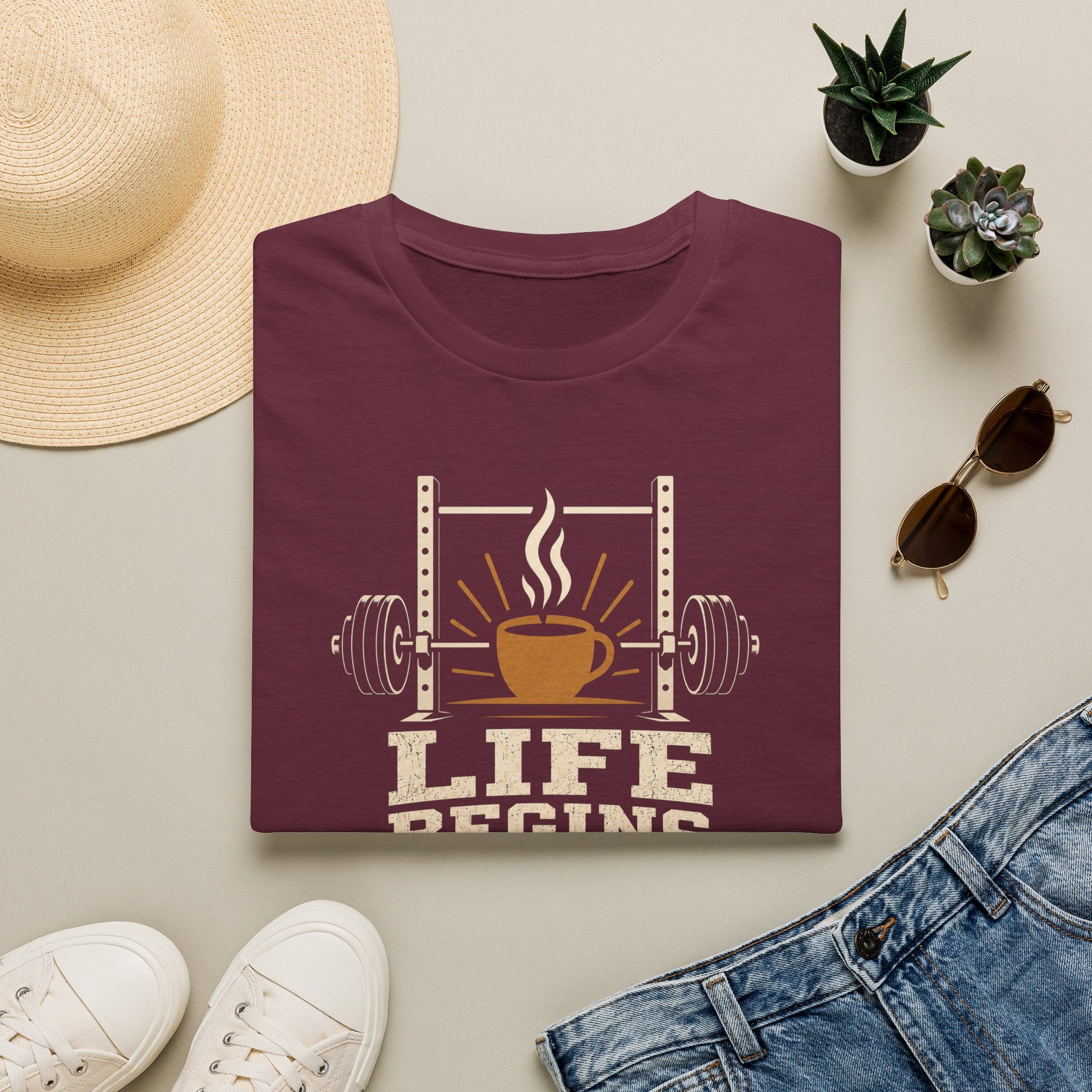 Life Begins After Coffee And Squats T-Shirt