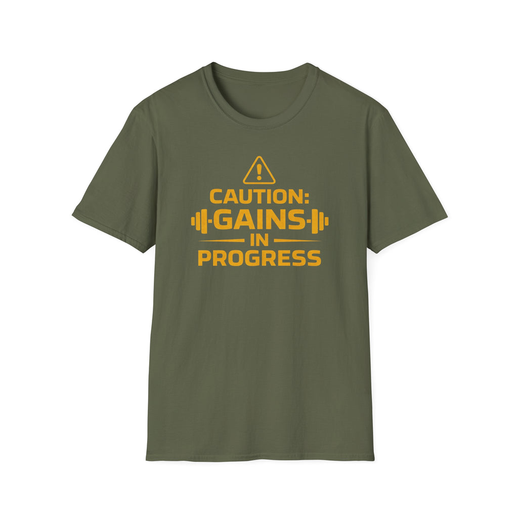 Caution Gains In Progress T-Shirt