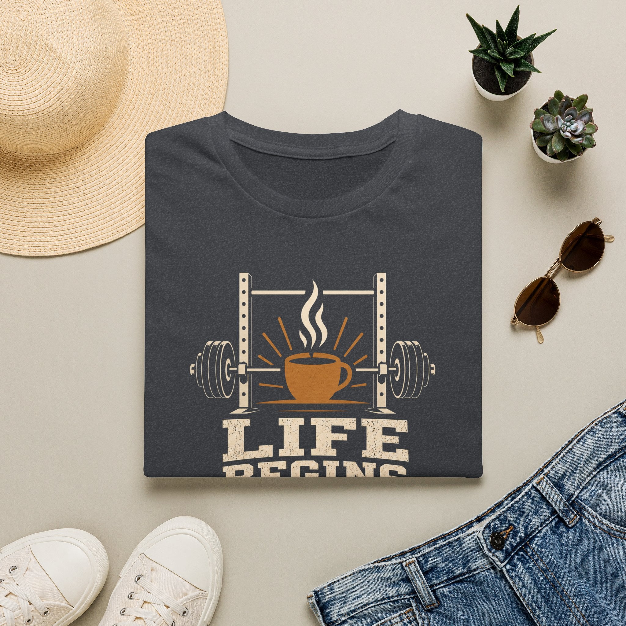 Life Begins After Coffee And Squats T-Shirt