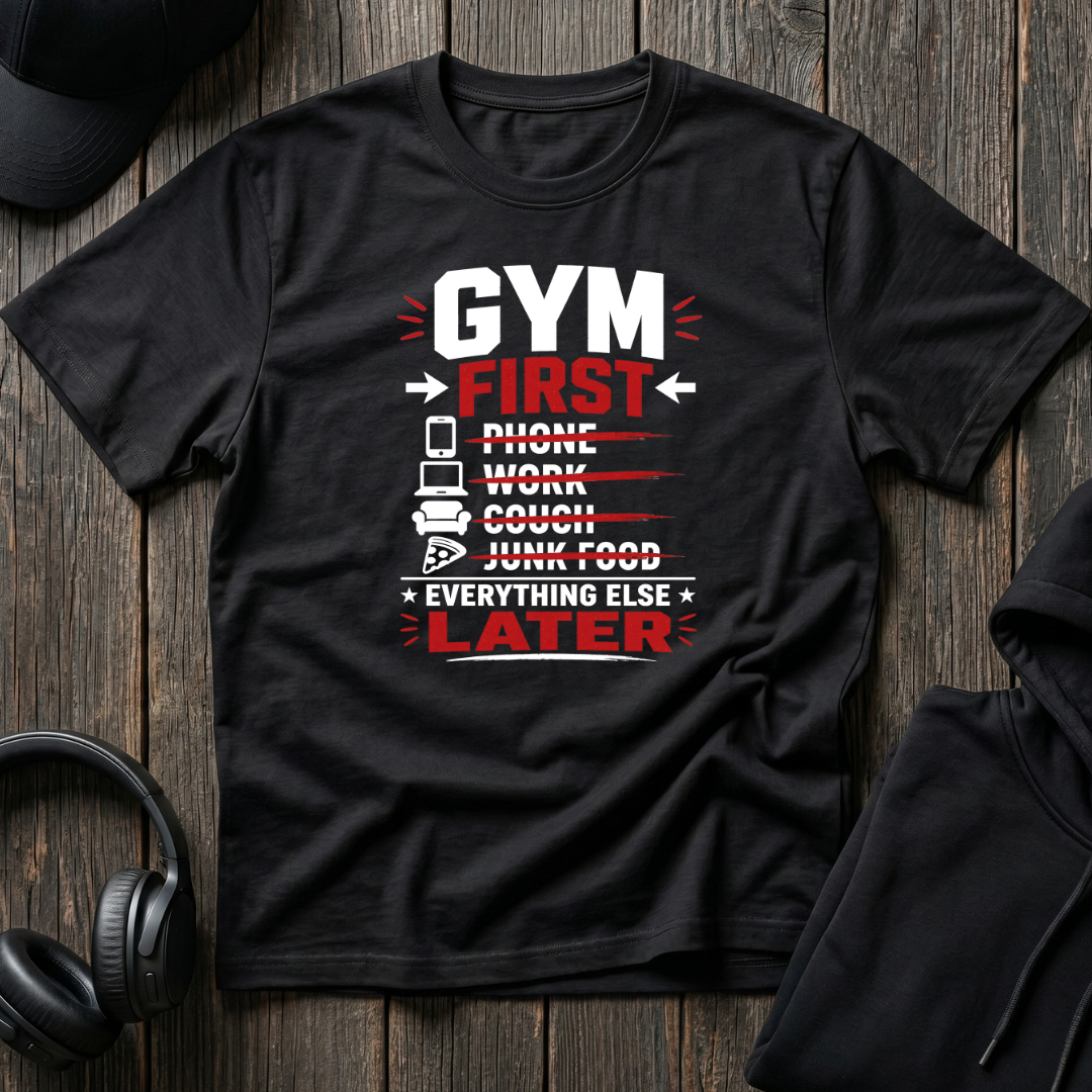 Gym First Everything Else Later Tee