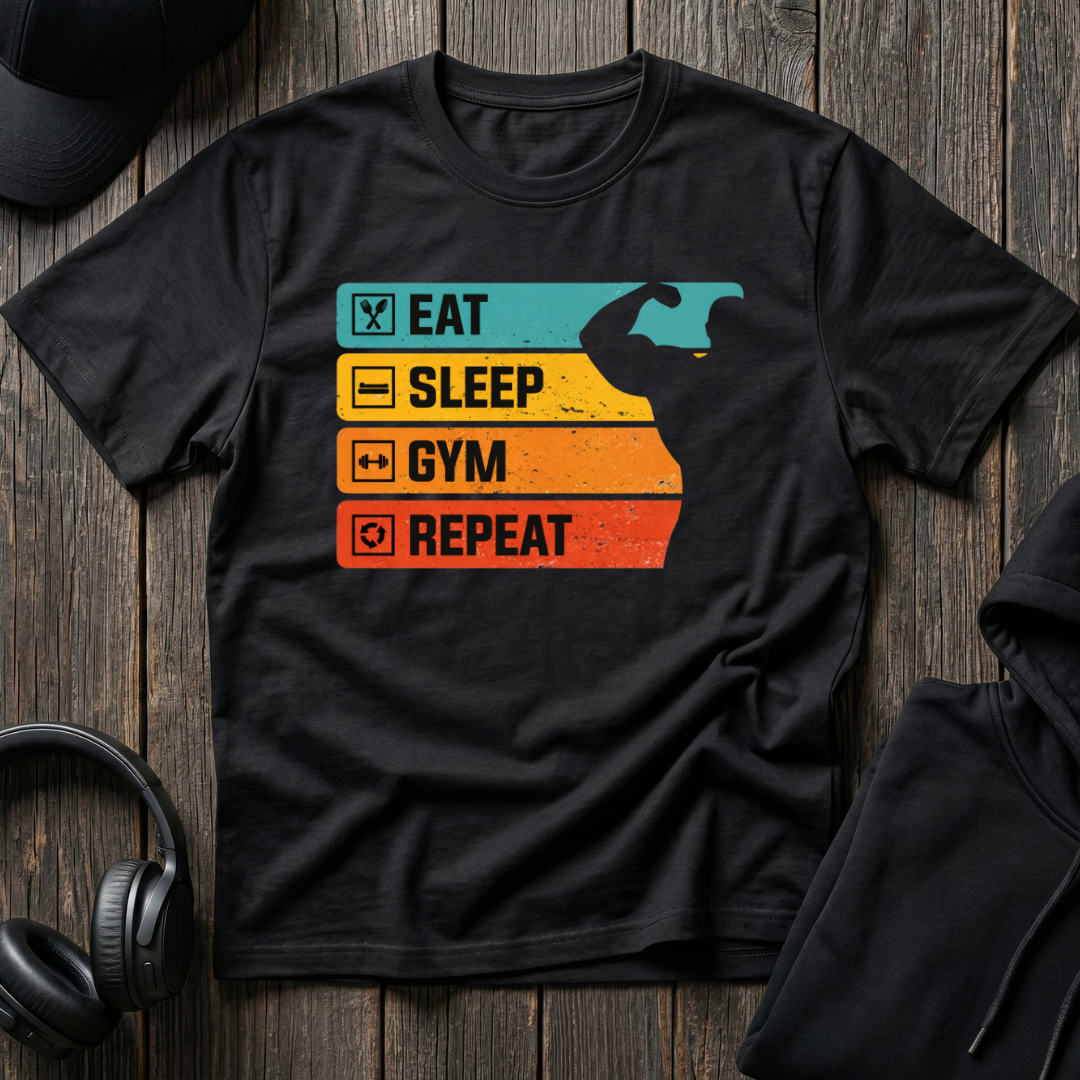 Eat Sleep Gym Repeat Tee