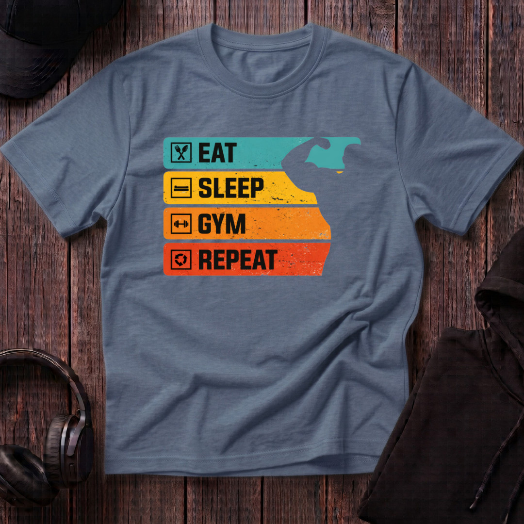 Eat Sleep Gym Repeat Tee