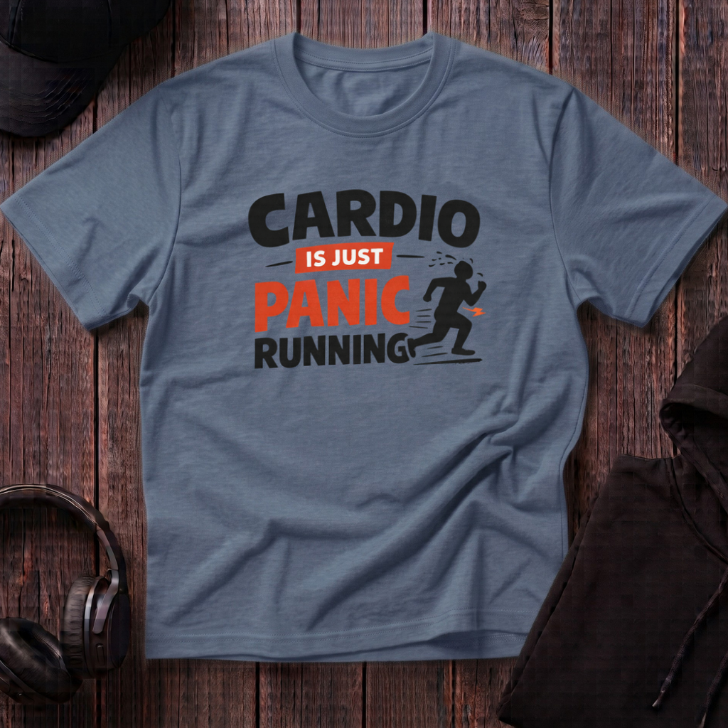Cardio Is Just Panic Run Tee
