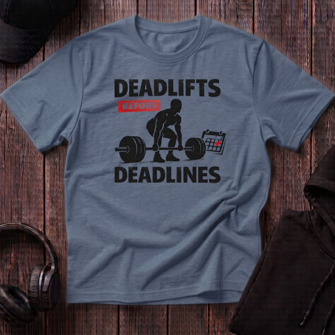 Deadlifts before Deadlines Tee