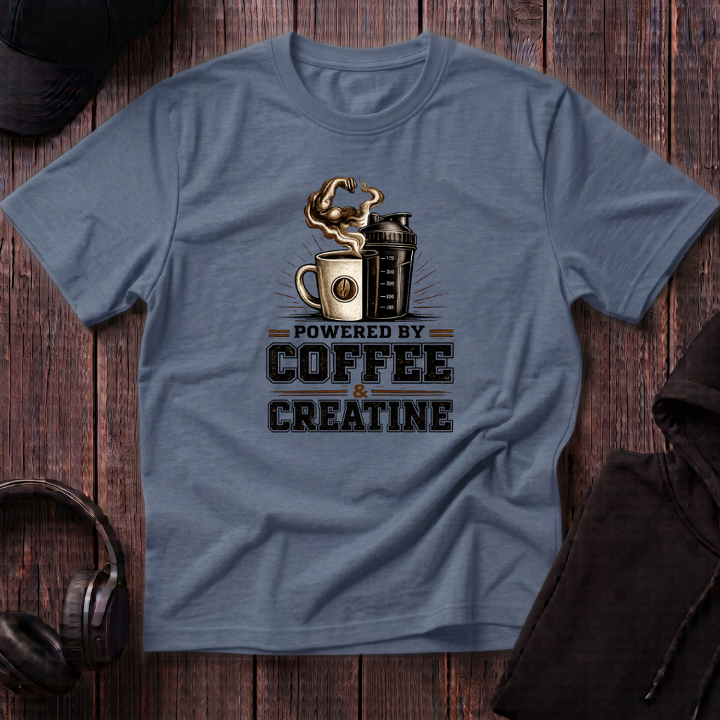 Powered by Coffee And Creatine Tee