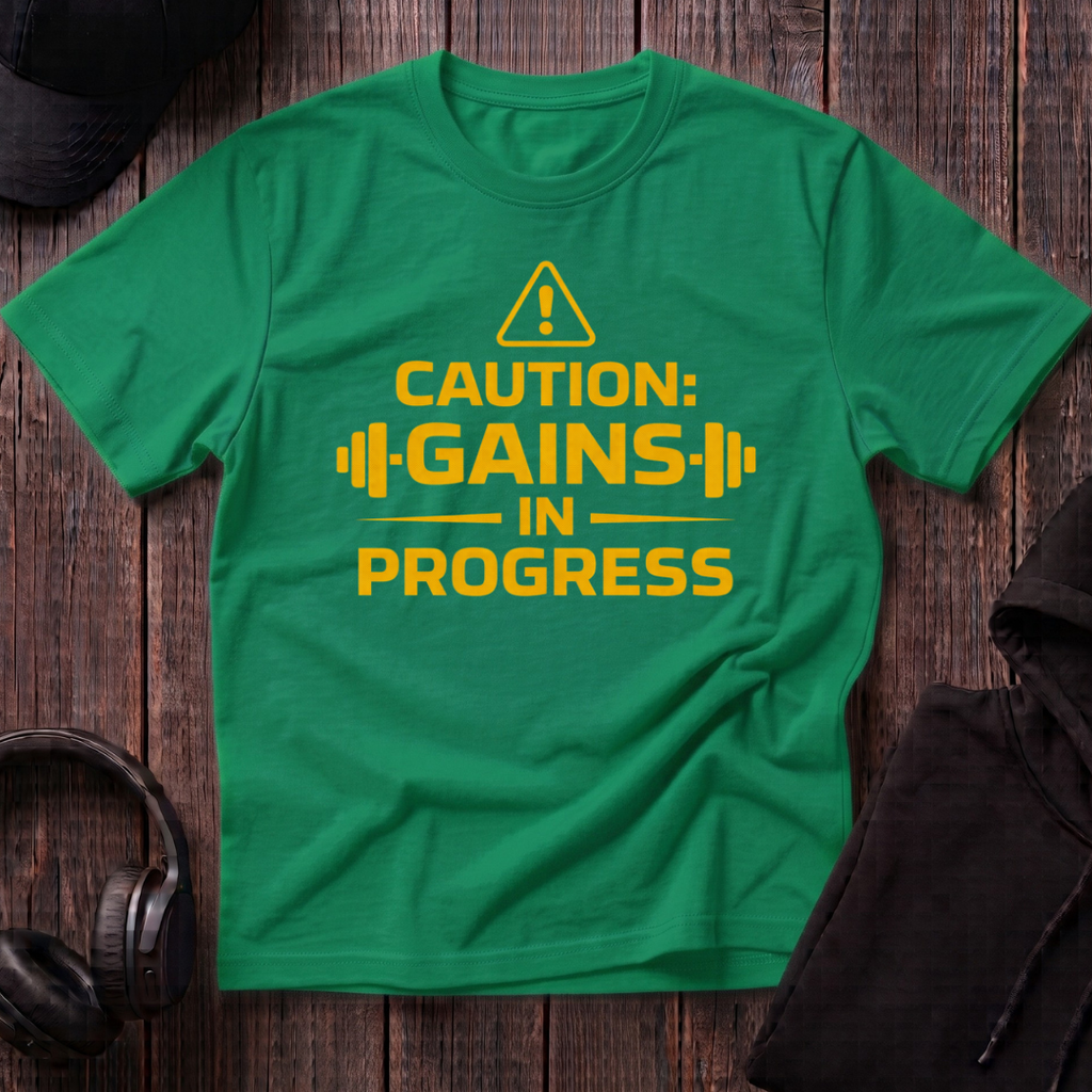 Caution Gains In Progress Tee