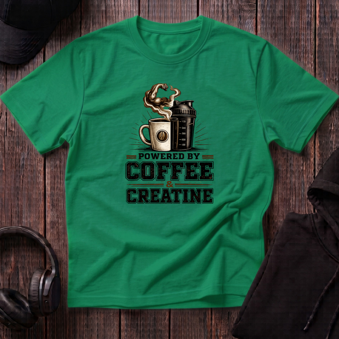 Powered by Coffee And Creatine Tee