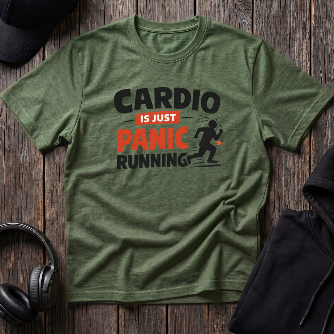 Cardio Is Just Panic Run Tee