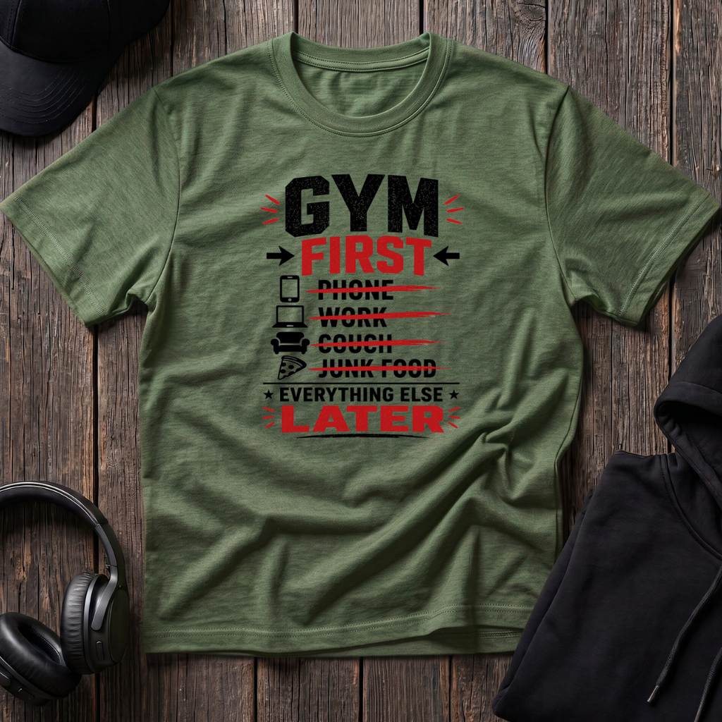 Gym First Everything Else Later Tee