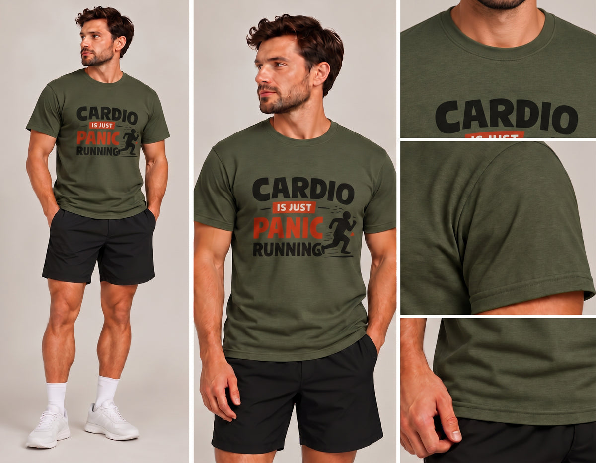 Cardio Is Just Panic Run Tee