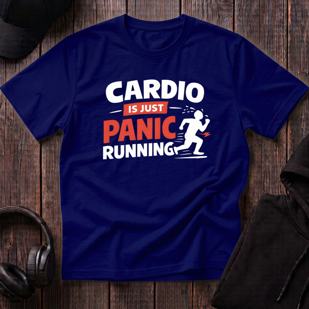 Cardio Is Just Panic Run Tee