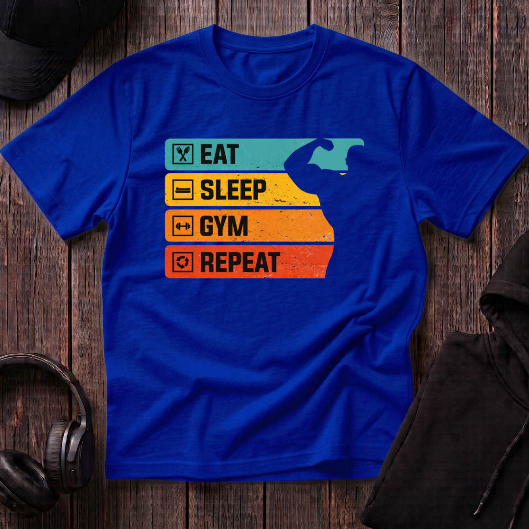 Eat Sleep Gym Repeat Tee