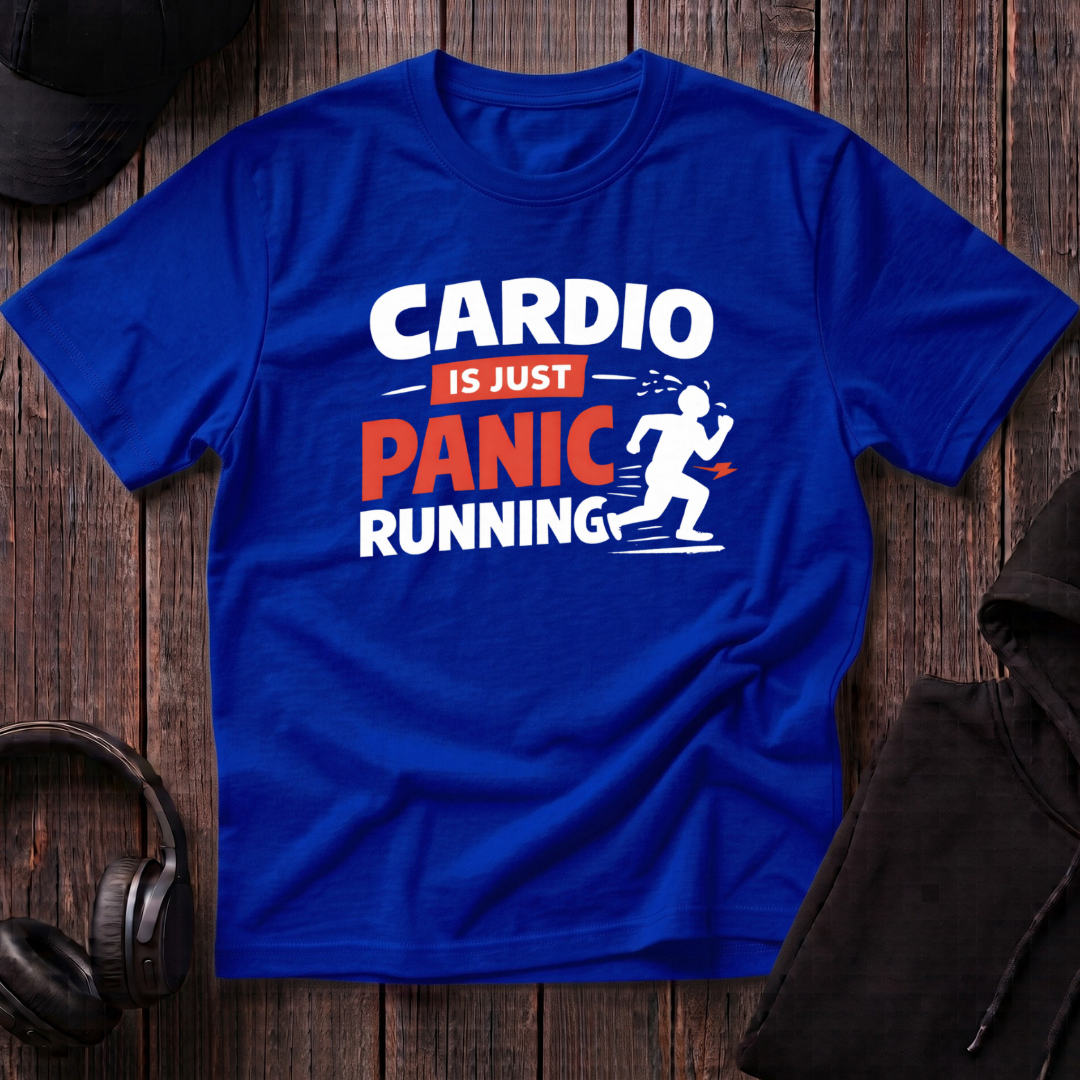 Cardio Is Just Panic Run Tee
