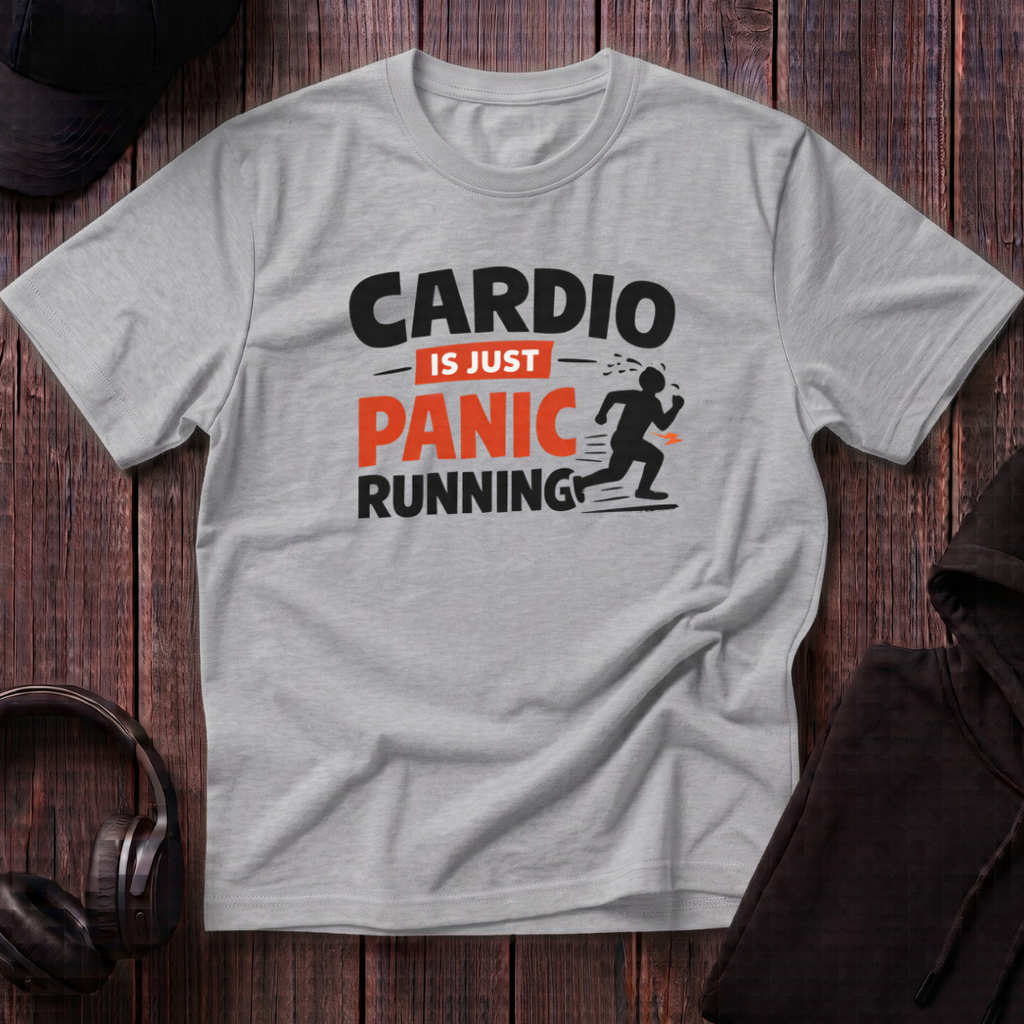 Cardio Is Just Panic Run Tee