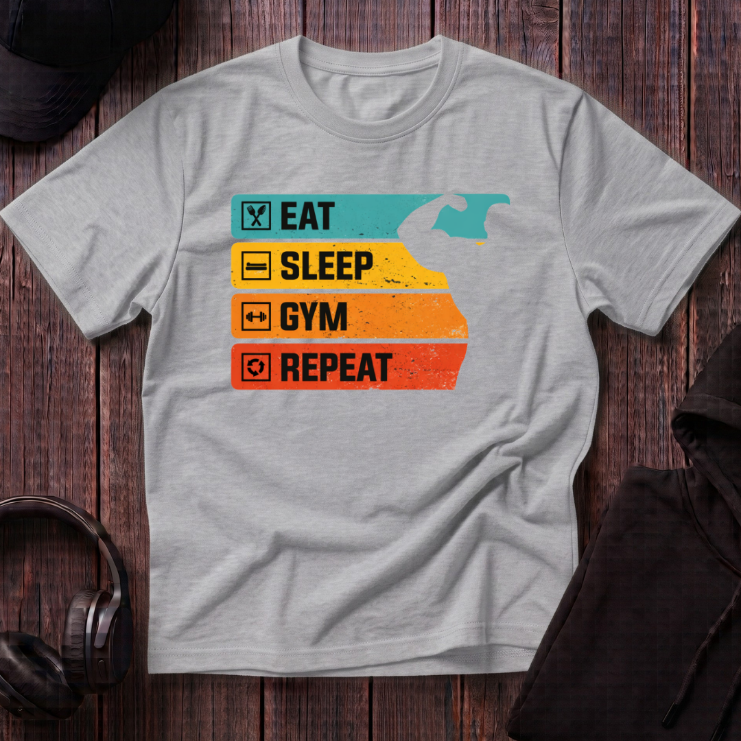 Eat Sleep Gym Repeat Tee