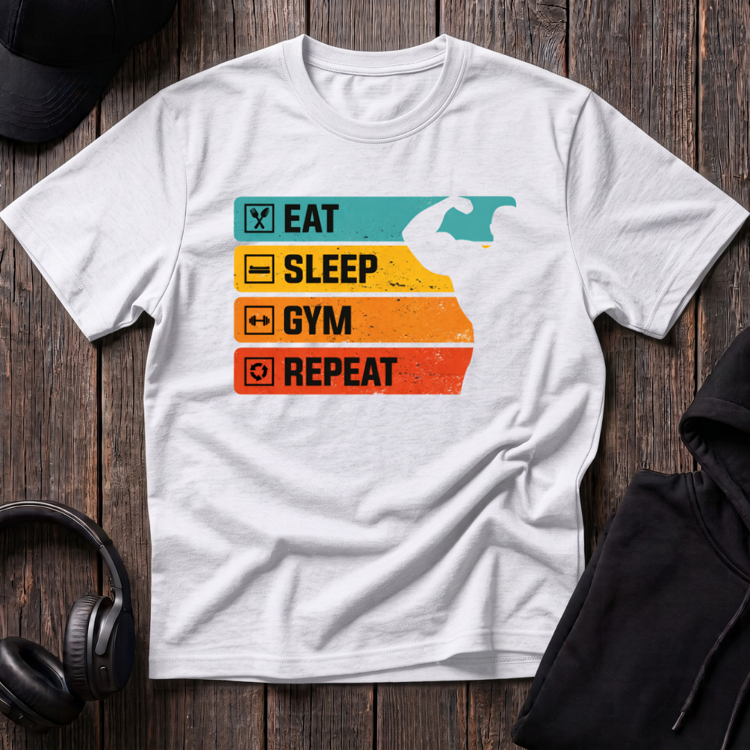 Eat Sleep Gym Repeat Tee