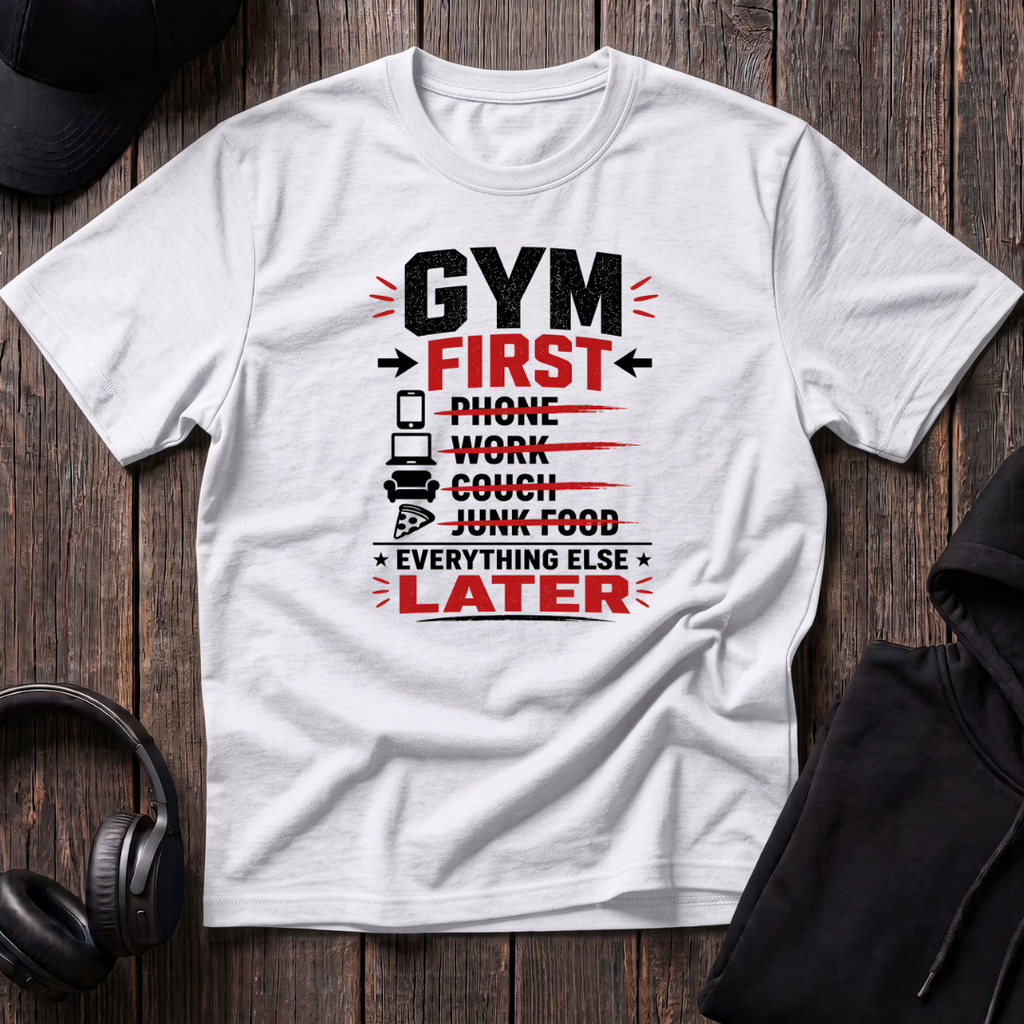 Gym First Everything Else Later Tee