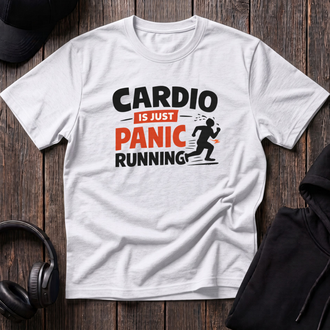 Cardio Is Just Panic Run Tee